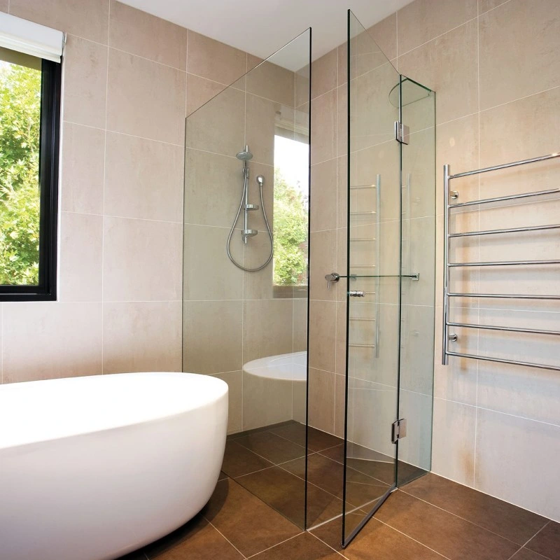 Walk in Frameless Shower Screen 10mm Tempered Glass 900/1000/1100/1200mm