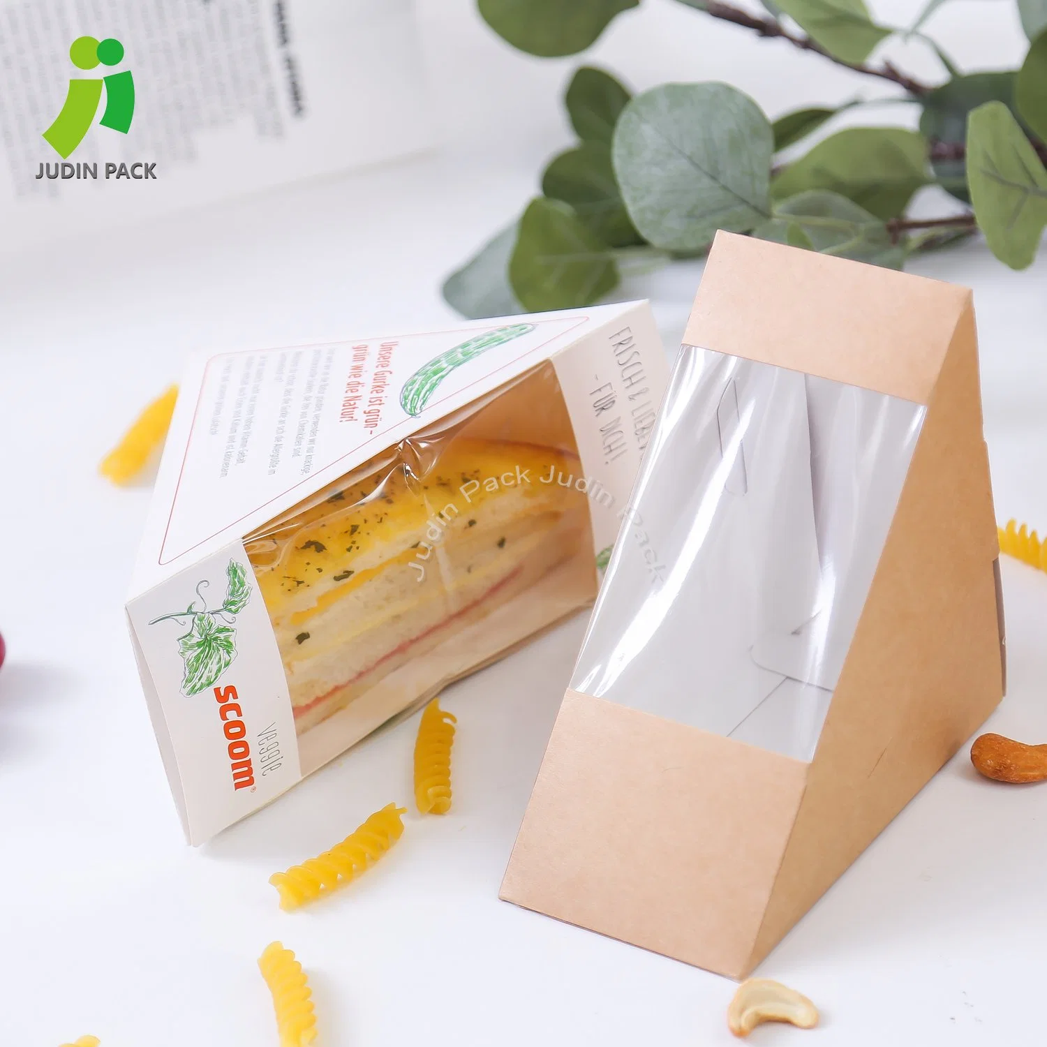 Bon marché alimentaire de papier Kraft écologique des boîtes pour sandwich