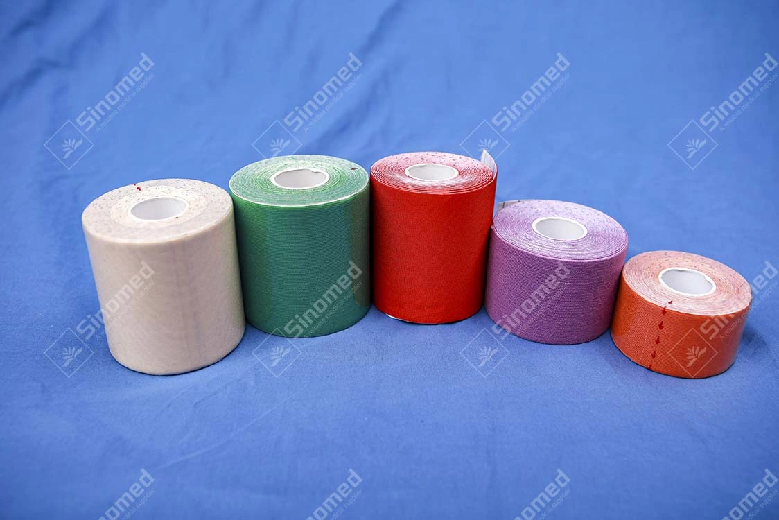 El algodón cinta impresa personalizada Kinesiología Precorte de Seguridad cintas Deportes atléticos OEM Waterproof Kinesio Tape