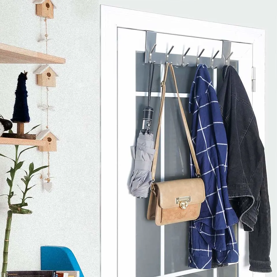 5 Hooks Clothes Coat Hat Towel Hanger Living Room Accessories