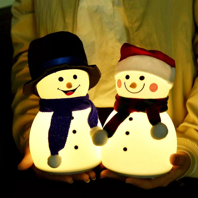 Creative Couple Lamparas Silicone Lamp LED Christmas Lamp Kid's Room Decor Night Light