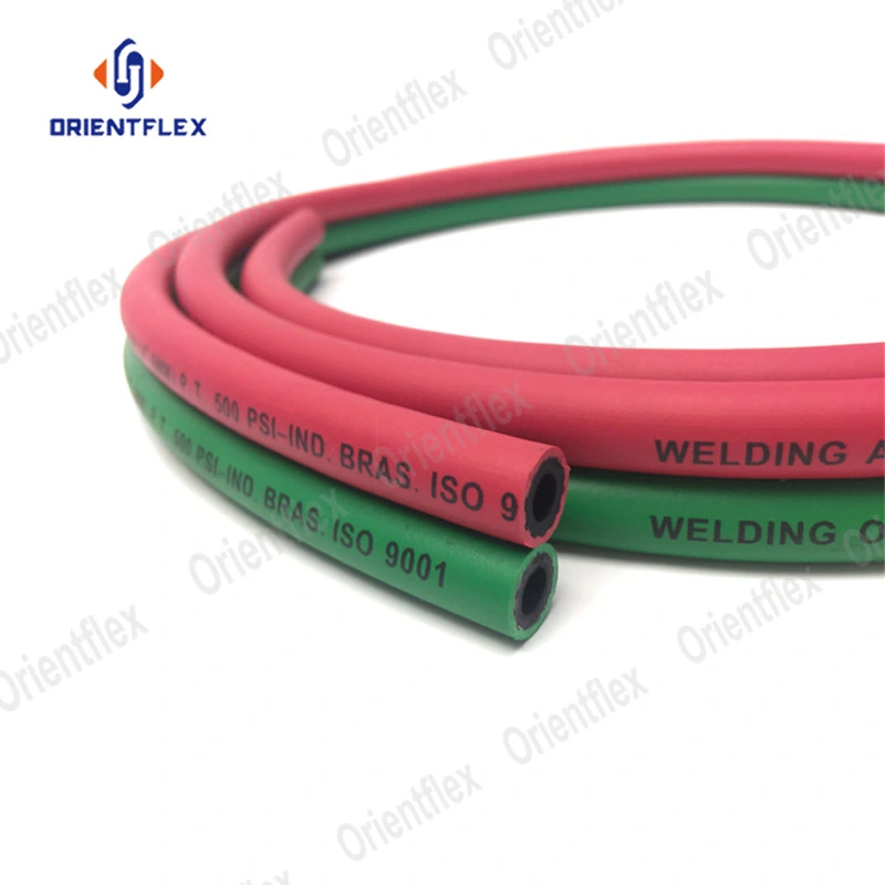 50 FT Oxygen Acetylene Grade T Rubber Twin Welding Hose