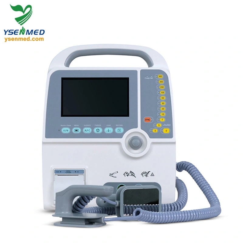 YS-8000d appareils médicaux défibrillateur cardiaque à ambulance portable biphasique et Moniteur