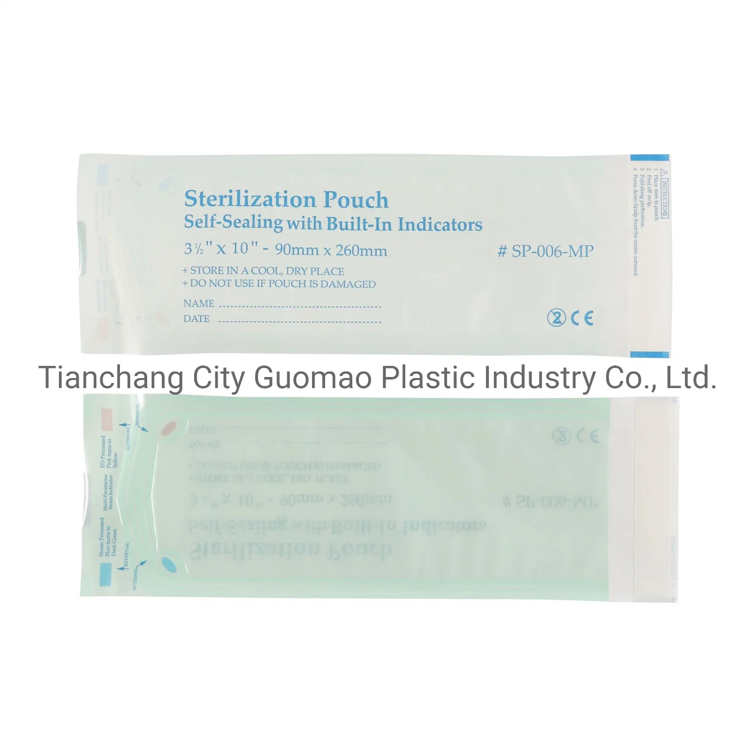 Self Sealing Sterilization Pouch for Medical Supply 190*360mm