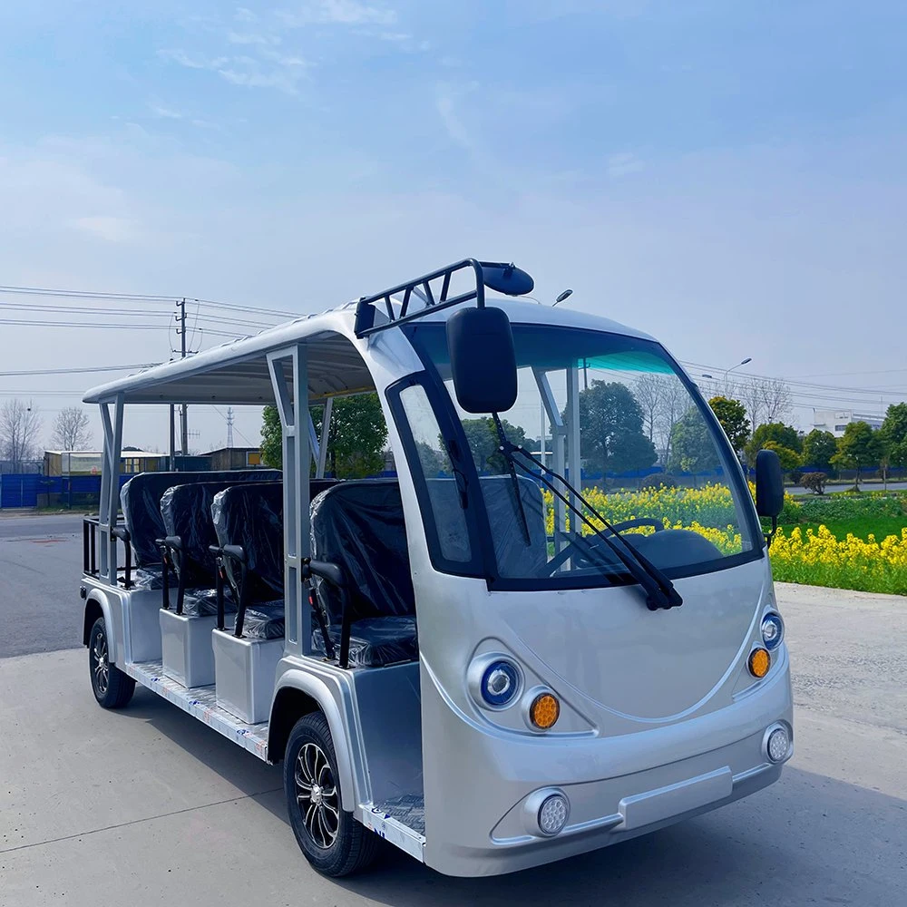 Electric 11 Seater Sightseeing Car in Factories Areas, Tourism Sites, Gardens, Sports Squares, Parks, Universities, Airports