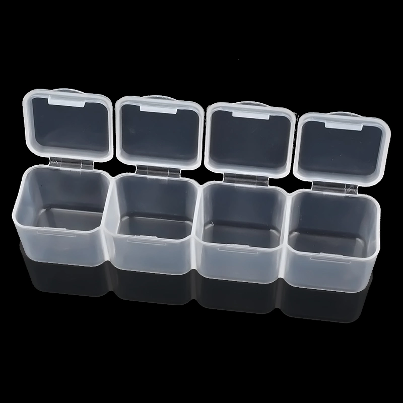 28 Slots Clear Plastic Empty Nail Art Decoration Storage Case Box Nail Glitter Rhinestone Beads Accessories Container Nail Tool