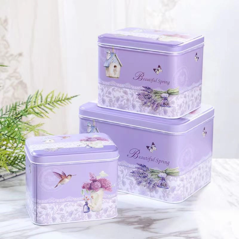 Latas de almacenamiento con tapas decorativas, Caja de regalo pequeña de caramelos de chocolate para favores de fiesta, regalos de calentamiento de la casa Nuevo hogar