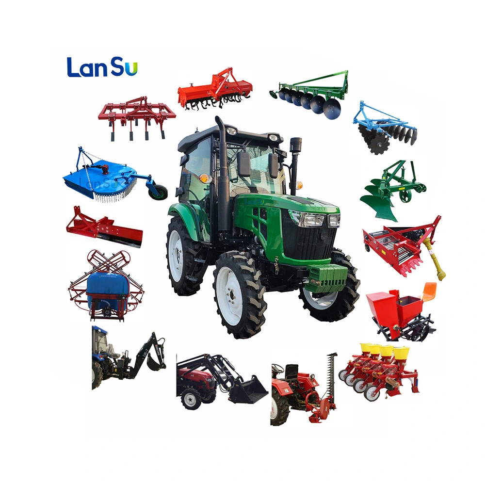 Multi-Purpose Farm Machinery Equipment 4 Cylinder 60HP 4WD Agricultural Tractor for Sale