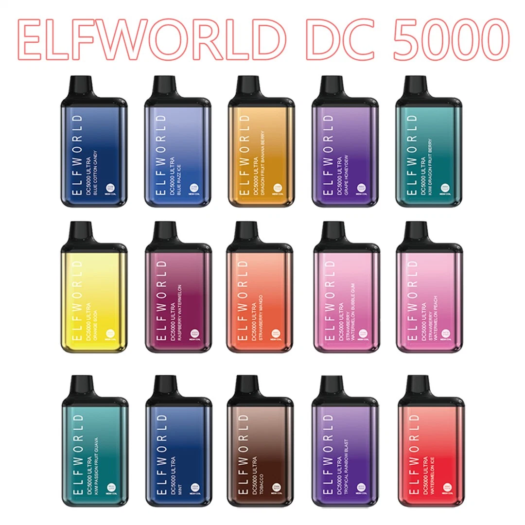 Original Elfworld Ultra 5000 cigarrillos Vapes desechables batería recargable vs Elfbar 5000