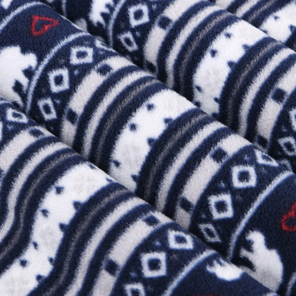 Imprimé 100 % polyester motif animal deux côtés brossé anti-bouilling Polaire micro pour vêtements Pajama pour enfants