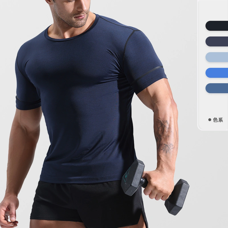 Camisetas de entrenamiento de ajuste seco que absorbe la humedad ropa de gimnasio para hombre