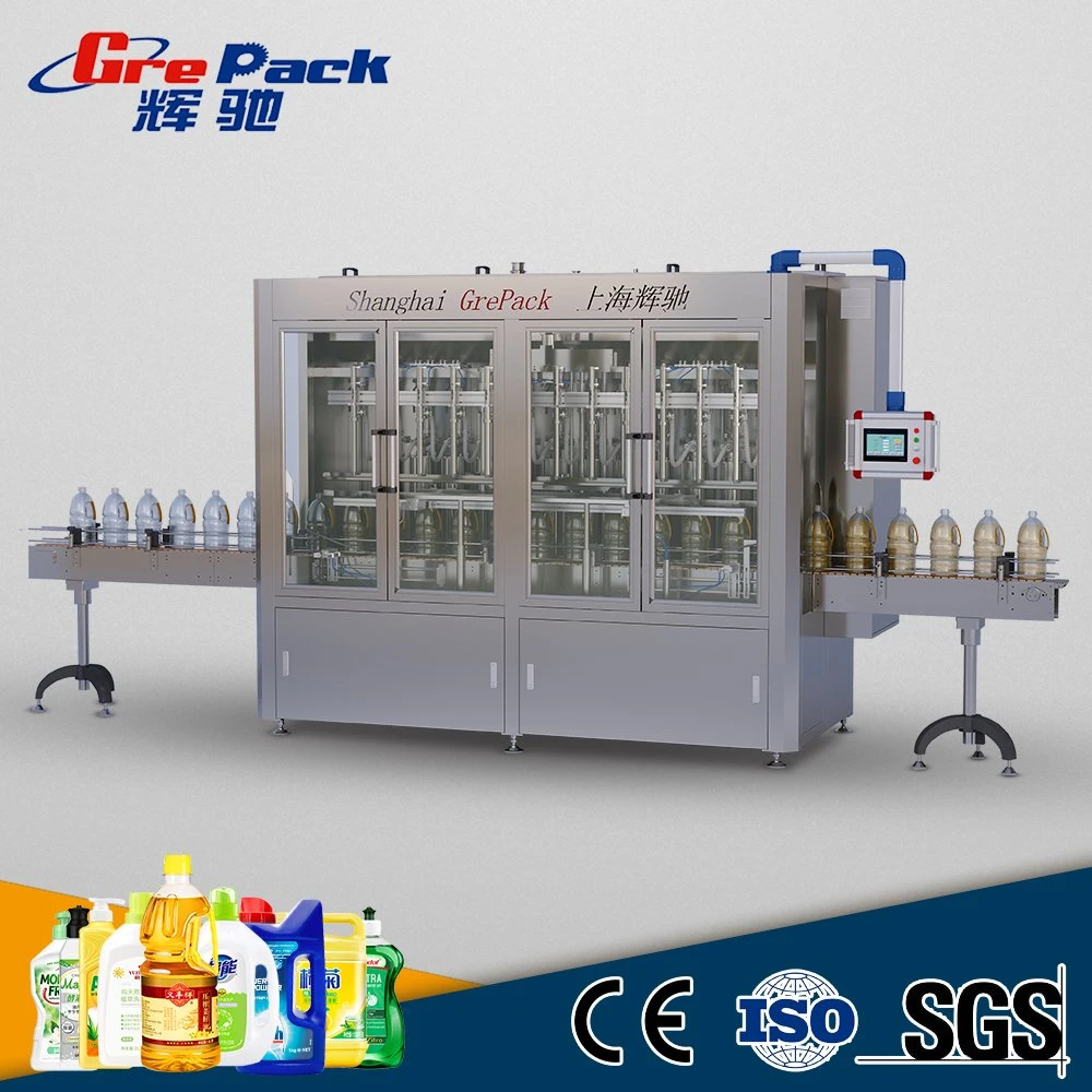 Sauce/Jam/Honey/Liquid/Detergent/Shampoo/Oil /Water/Beverage Bottle Automatic Piston Filling Capping Labeling Production Line Packaging Machine