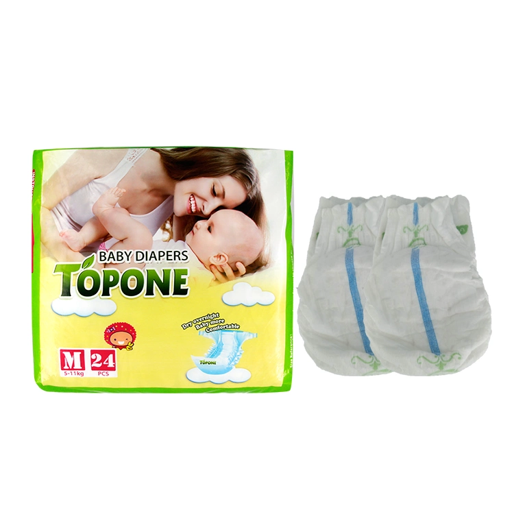 Topone respirável fraldas para bebé descartáveis hidrófilo seco Produto de Cuidados do bebé