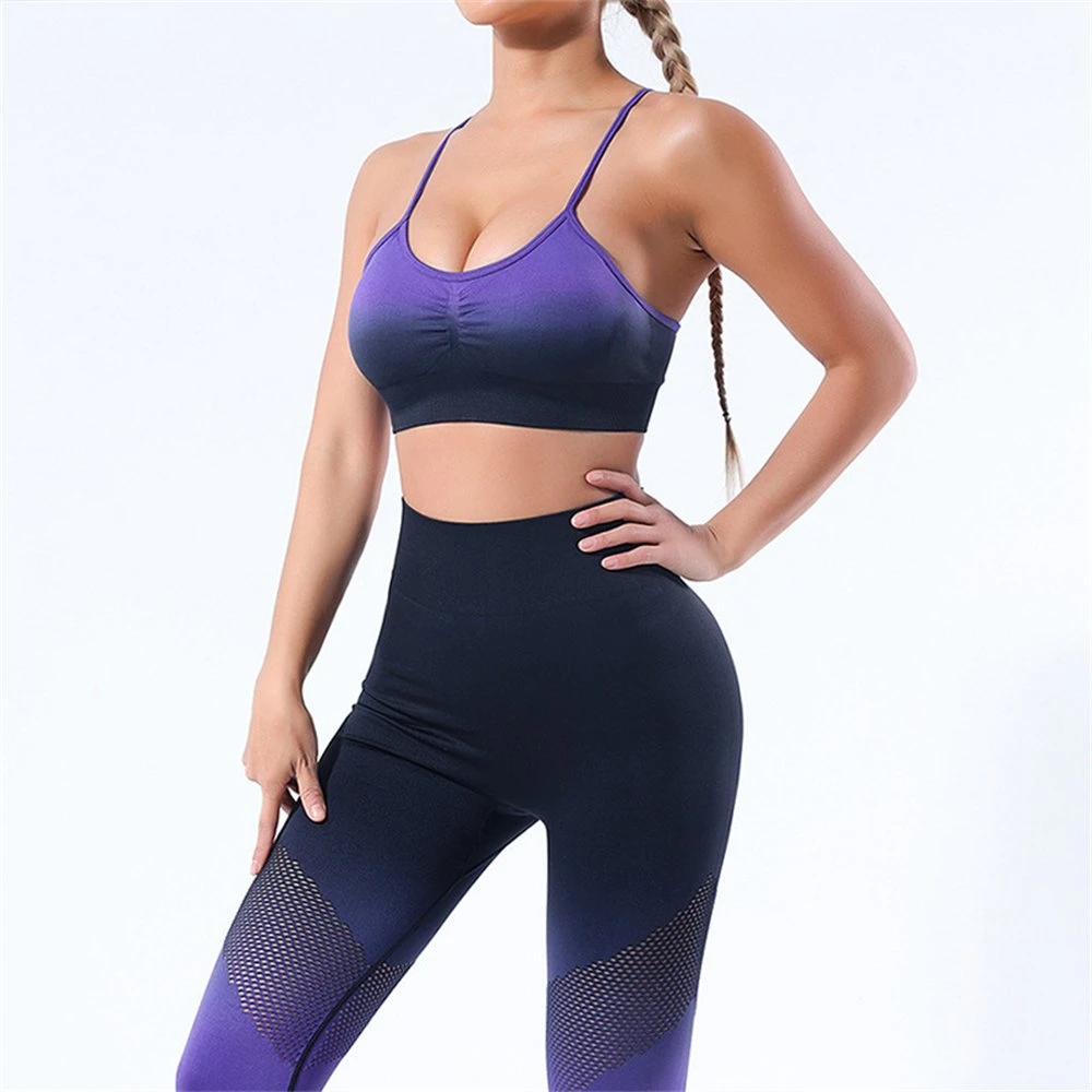 Wholesale/Supplier Tie-Dye Sportswear Yoga Suit Gradient Outdoor Running Breathable Scrunch Butt Lifter Legging Yoga Wear