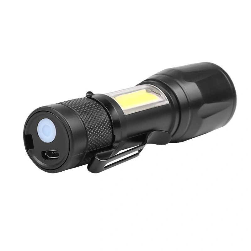 Mini Powerful Rechargeable LED Flashlight COB XPE Flash Light Torch for Outdoor