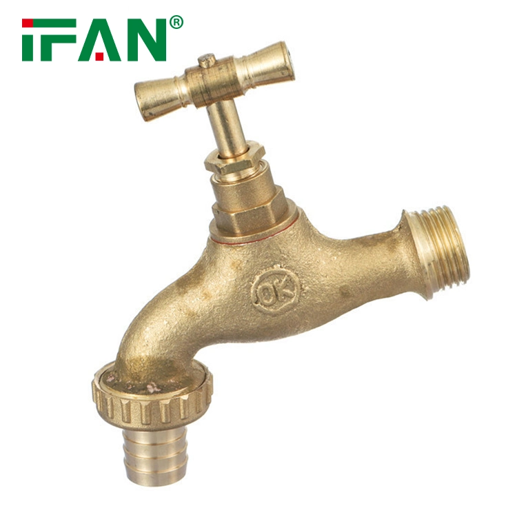 Ifan Factory Plumbing Material Brass Garden Water Taps Durable Copper Bibcock