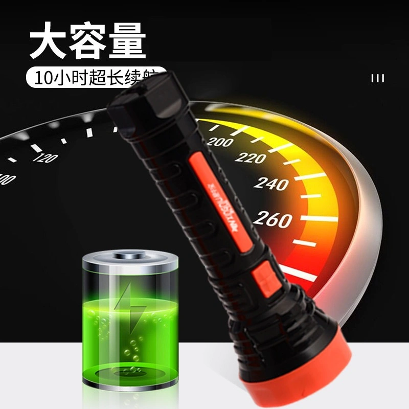 1200mAh Lead-Acid Battery 3W Waterproof ABS Shell Flashlight High Power Power Bank Lighting Rechargeable LED Torch