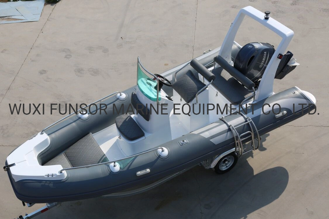 New Model Fiberglass Hull 5.2m Rib Boat with CE Certificate