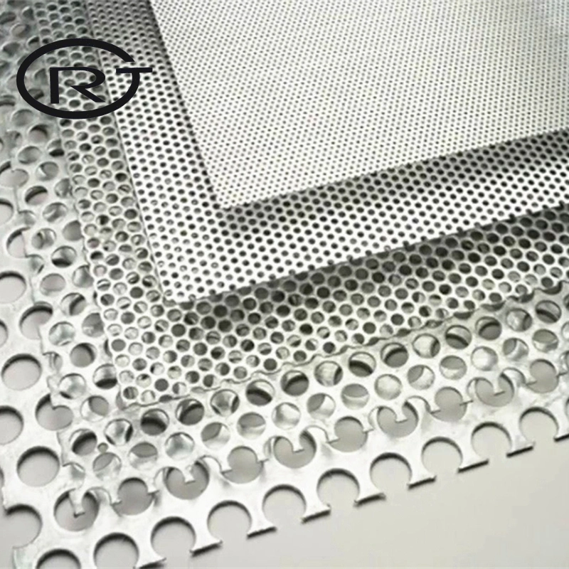 Square Metal Mesh Decorative Perforated Sheet Metal with Patterned Openings for Industrial