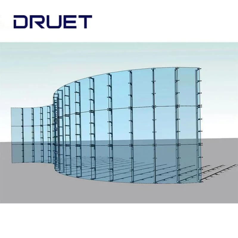 Vidrio de alta calidad de las paredes del sistema de revestimiento de muros cortina unitario de aluminio precios enormes muros cortina