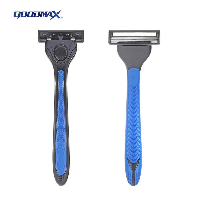 Twin Blade Plstics and Rubber Handle System Razor