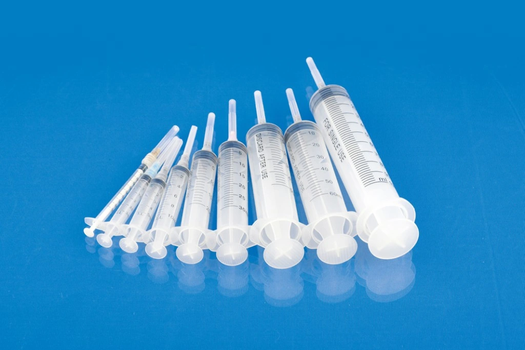 Disposable Syringe 1ml 2/3ml 5ml 10ml 20ml 50ml 60ml 100ml Luer Slip or Luer Lock with Factory Price with CE ISO Certificate