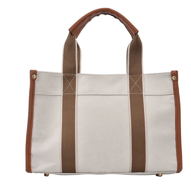 Canvas Women's Handbag Color-Block Handbag Daily Commute Totebag