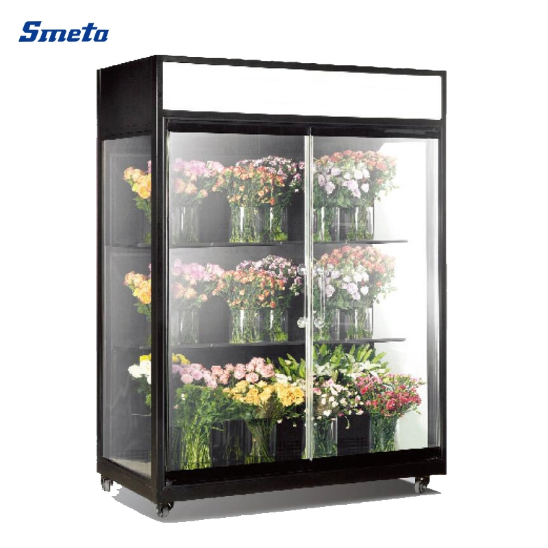 Smeta Round Open Air Cooling Supermarket Fresh Flower Display Cooler Refrigeration Showcase for Flowers