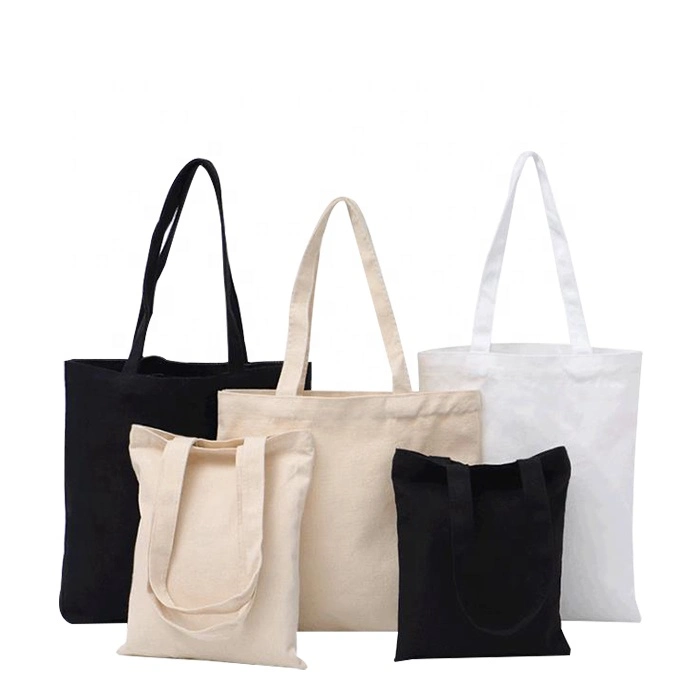 Custom New Fashion Cotton Shopping Bag Large Canvas Tote Bag with Leather Straps Handle