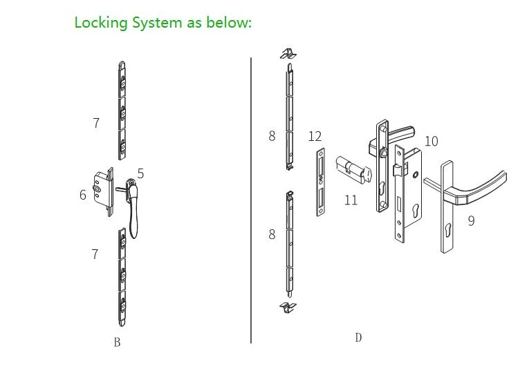 Balcony Folding Sliding Door 4 Fold Hardware System