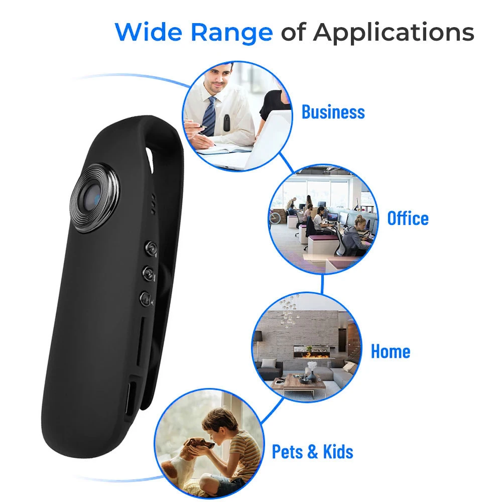 Hot Selling HD Wearable Mini Digital Camcorder Camera Voice Video Recorder for Cycling Home Office Security