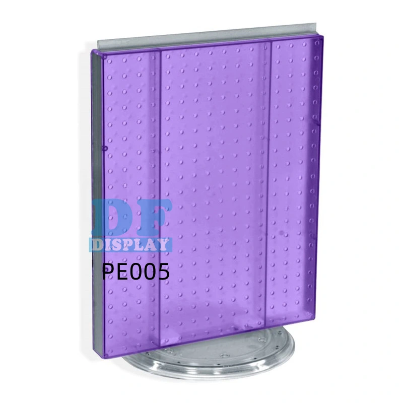 Holder Pegboard Acrylic Rotating Organizer Pegboard Portable Display with Pegboard