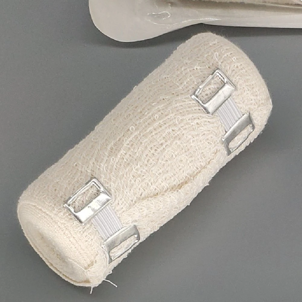 75G/M2 Natural White 5cm X 4.5m Stretched Length Non Sterile Medical Dressing Cotton Elastic Crepe Bandage