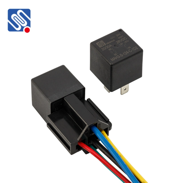 Meishuo mAh3-S-124-C-1d2 Electrical Control Five Pins Relay for Car and DC Power Controller