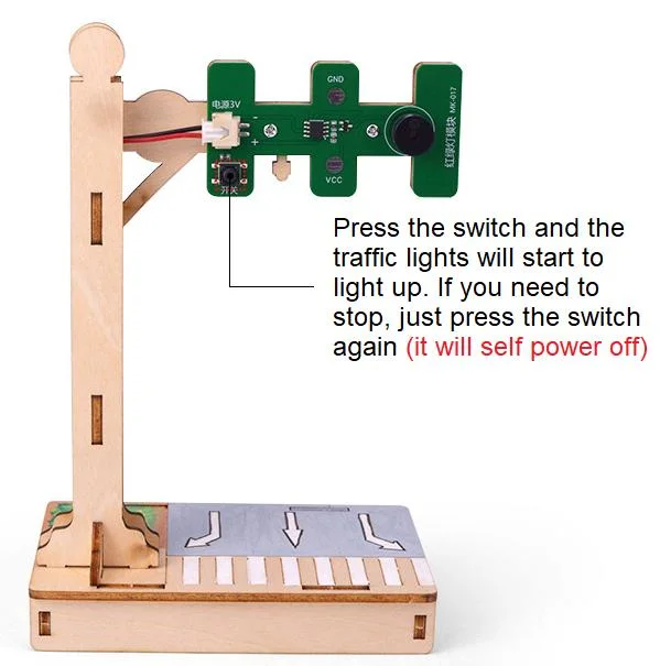 Steam Traffic Light Science Educational Toy DIY