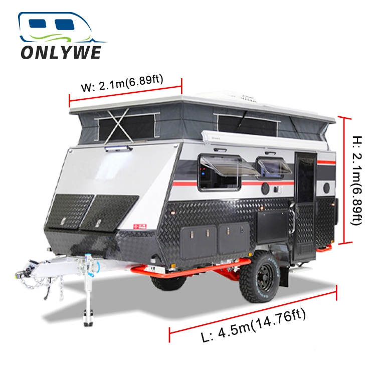 Onlywe Camper Tráiler viajar Rvs Caravan Venta caliente fuera de carretera remolques de camping