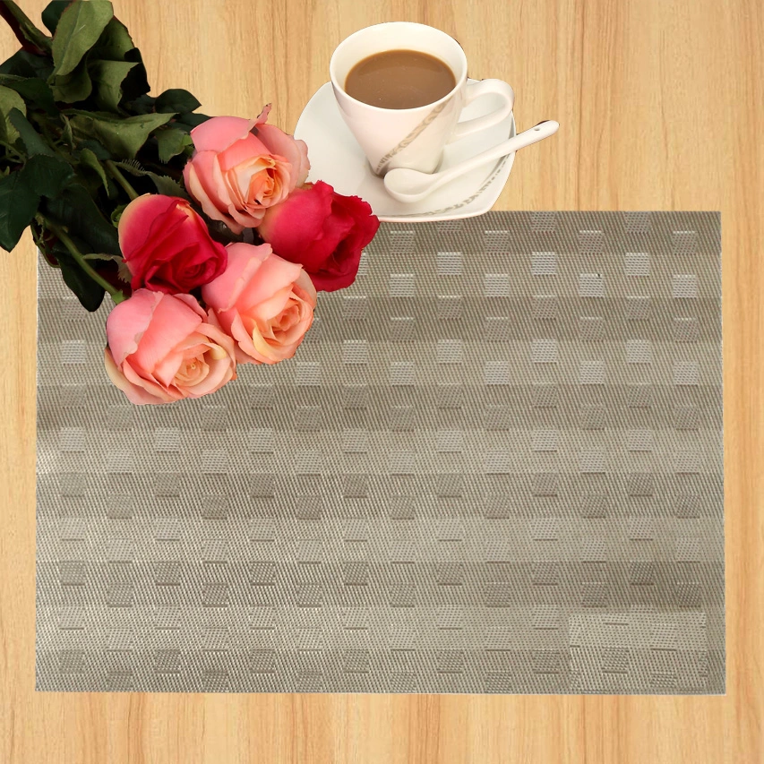PVC Coated Table Mat Teslin Non Slip Placemat for Table Dinner Hotel Restaurant
