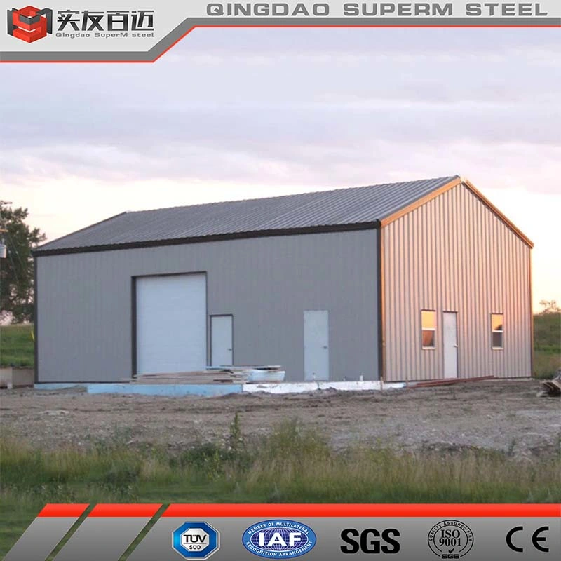 China Günstige Baumaterial Prefab Stahlstruktur Lagerhalle Garage
