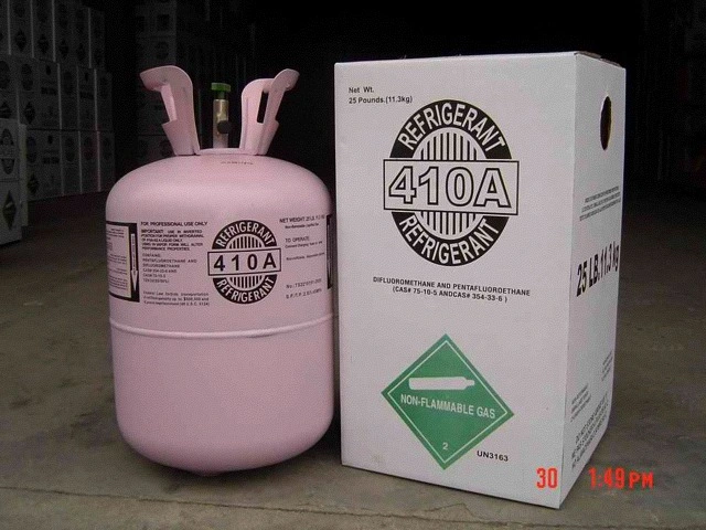 11,3kg/25lb cilindro de Gas de congelación rápida no inflamable R410A/R-410A Gas refrigerante