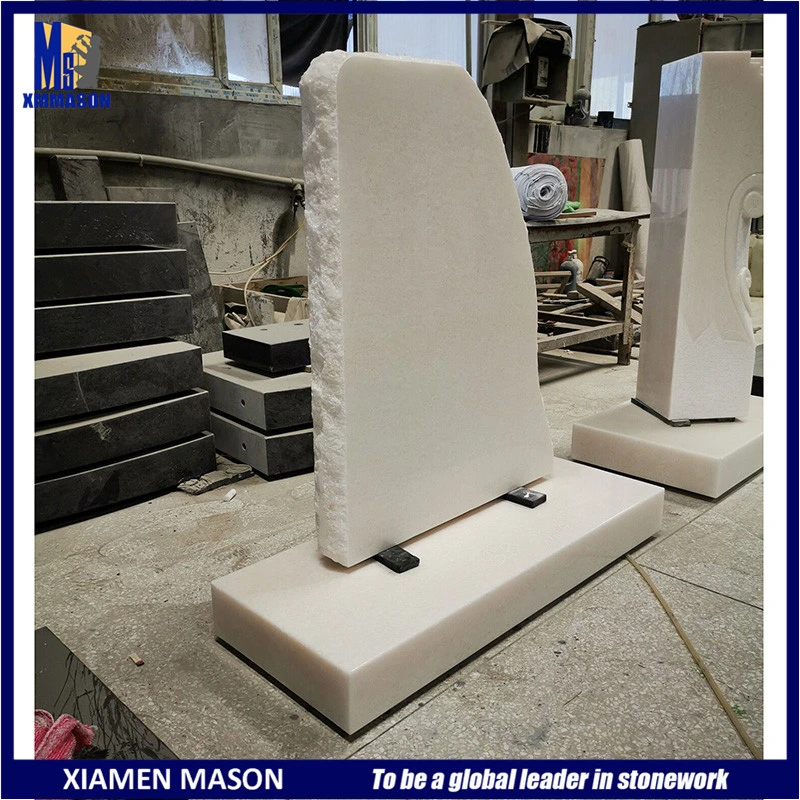 Cheap Price Hunan White Marble Memorial Stone for Graveyard