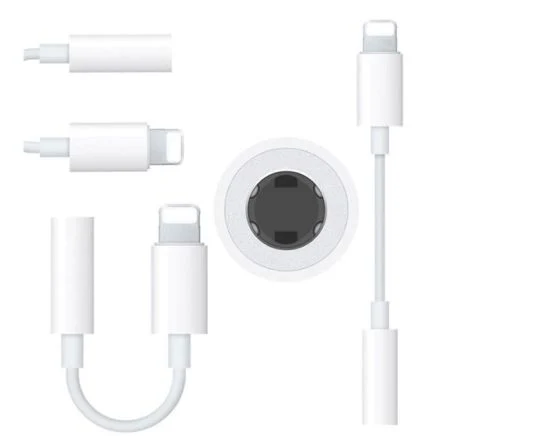 Raio original para auscultadores de 3,5 mm do cabo adaptador para iPhone áudio Aux Adaptador de cabo