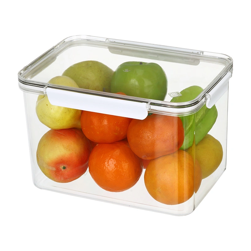 Korea Kimchi Refrigerator Storage Box Large Sealed Lock Freezer Clear Plastic 6750ml Airtight Food Container