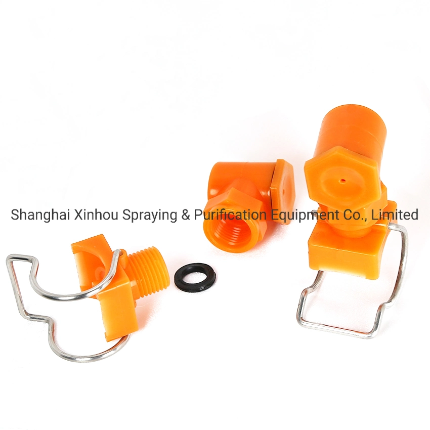 Integrated Pipe Clamp Plastic One Piece Hollow Cone Water Cooling Jet Spray Nozzle