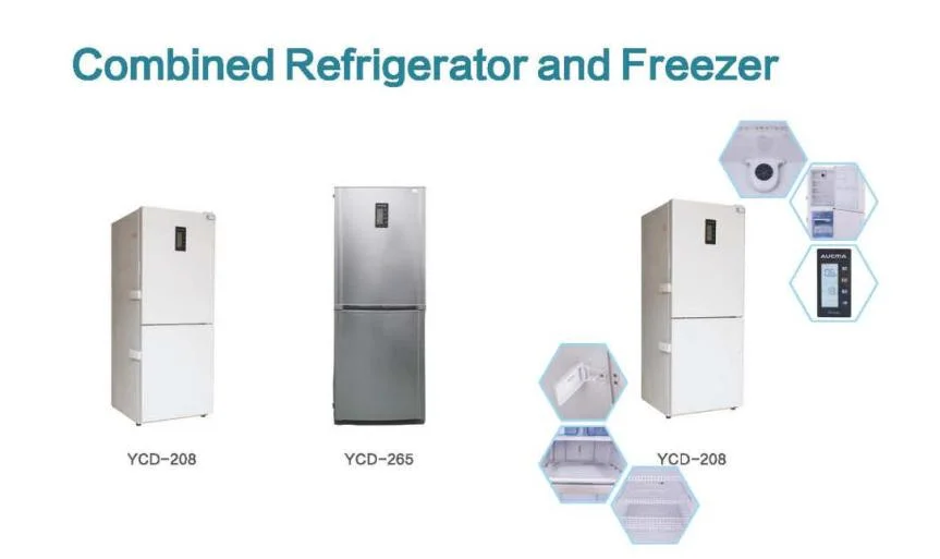 Aucma, 208L, Vertical Vaccine/ Medical/ Hospital Refrigerator, Combined Freezer and Refrigerator (YCD-208)