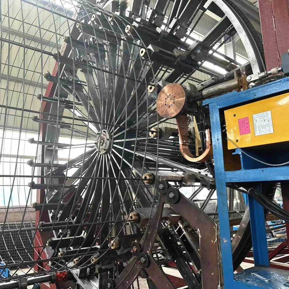 El tubo del cilindro de la barra de concreto reforzado de la jaula de equipos de soldadura del tubo de concreto máquina