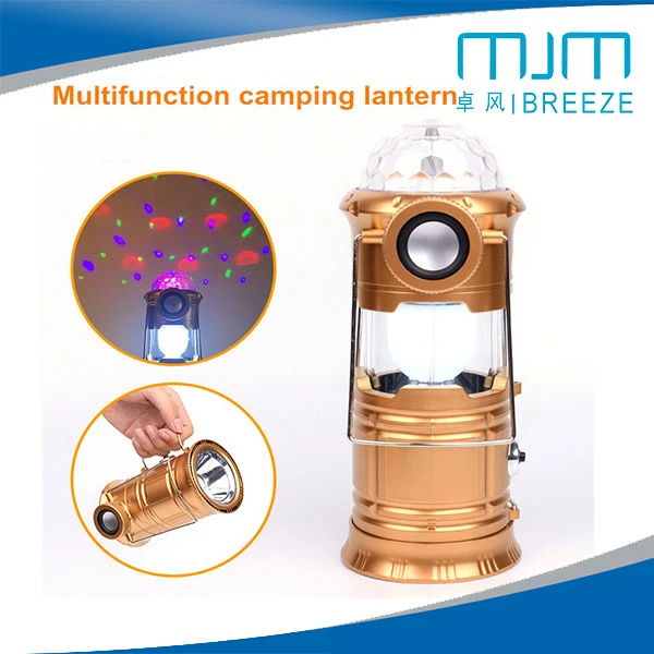 Magia Cool Camping Luces con Audio Bluetooth 3LED de color Linterna de camping&amp;Tienda Linterna Luz