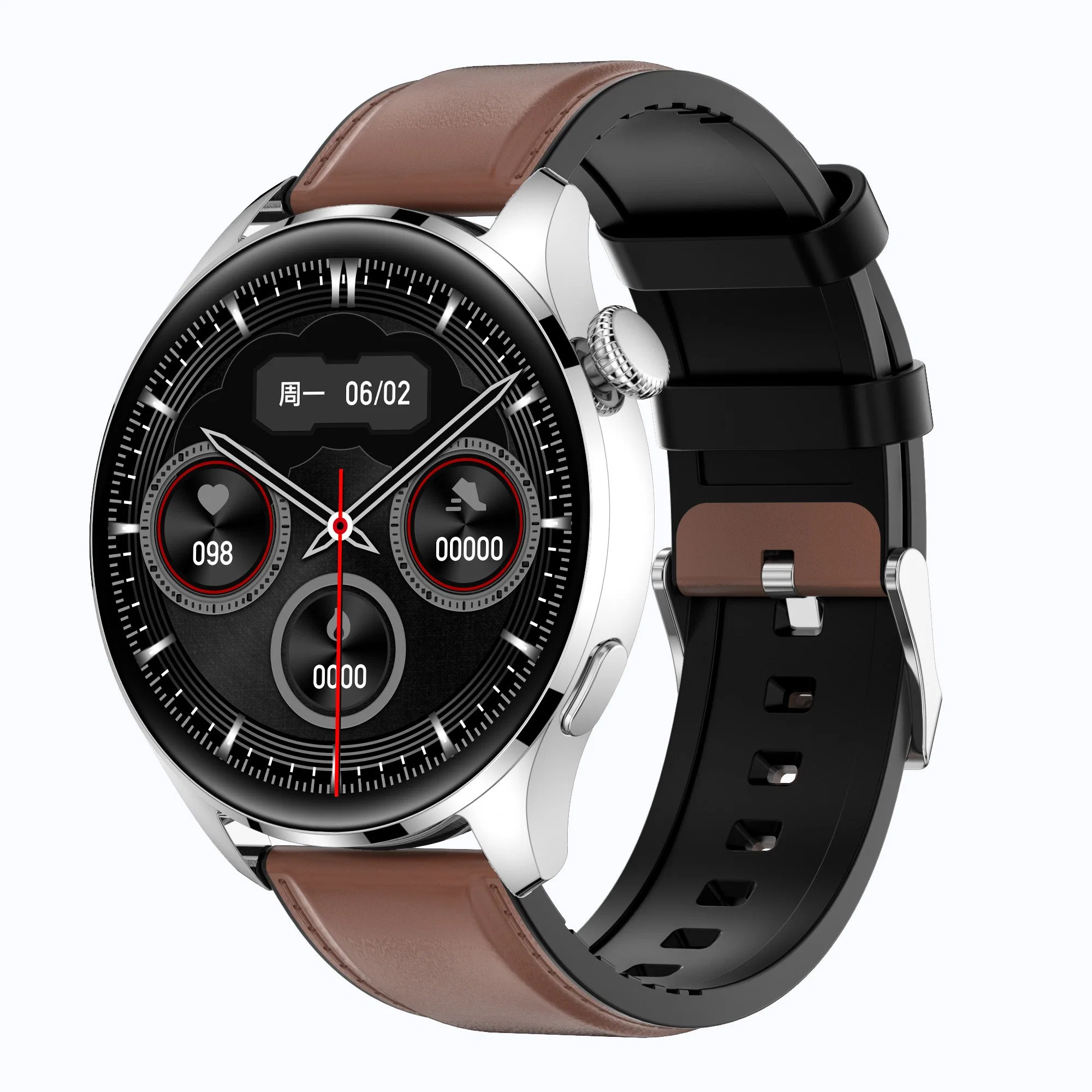 New Style Round 1.32 Inch OLED Display Metal Material Multifunctional Smart Watch