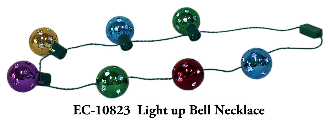 Light up Bell Necklace Novelty Toy