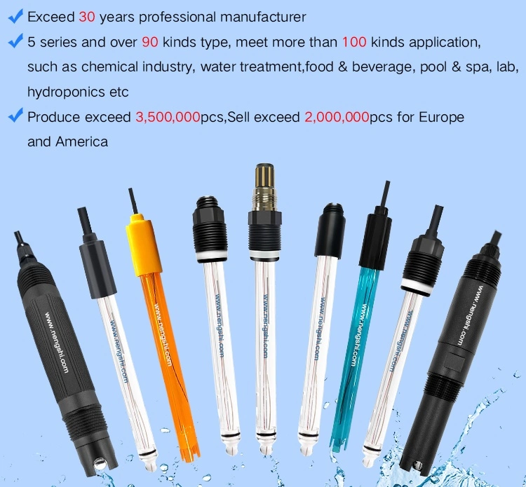 Online Industrial Glass pH Electrode pH Probe pH Sensor for Fermentation with High Accuracy