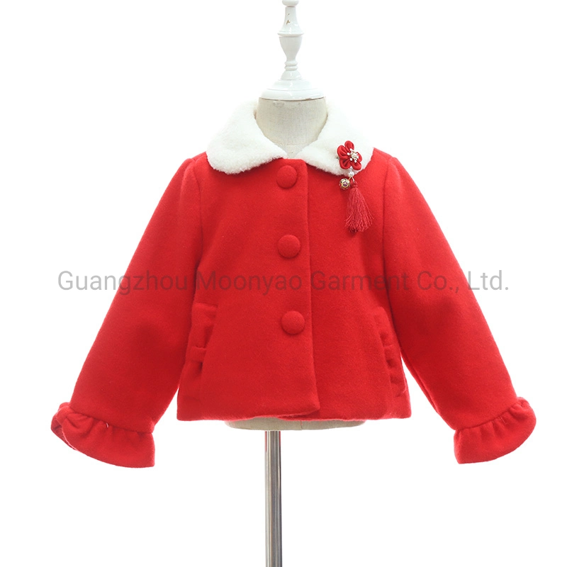 Лучший зимний короткое замыкание девочка теплое пальто куртка с китайской Tassel для Cute Kid одежды